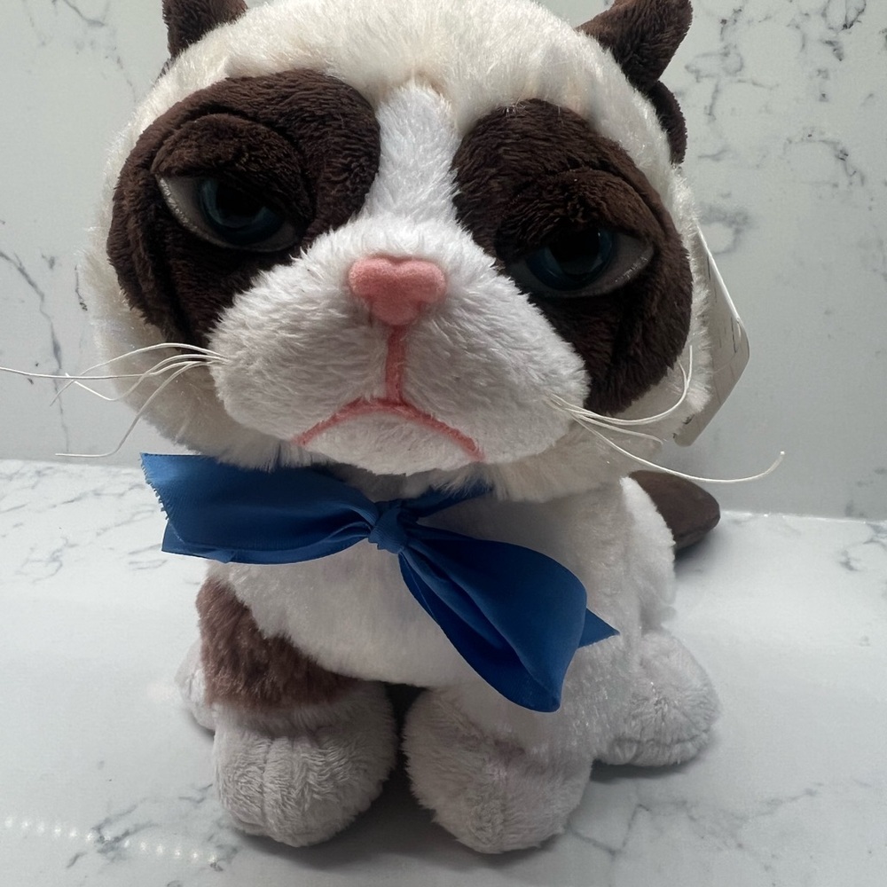 Grumpy Cat by Ganz Plush Stuffed Animal 8” New With Tags Think Grumpy